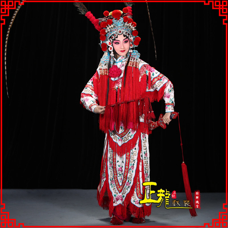 奈曼旗刀马旦改容战父 软绉镶边女改良靠